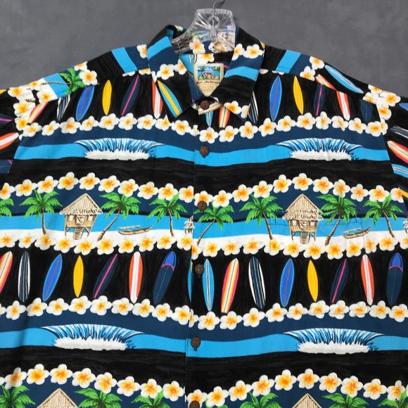 Vtg Kahala Ron Anderson Hawaiian Shirt Men XL Aloha Surf Board Beach Art USA - Picture 3 of 15